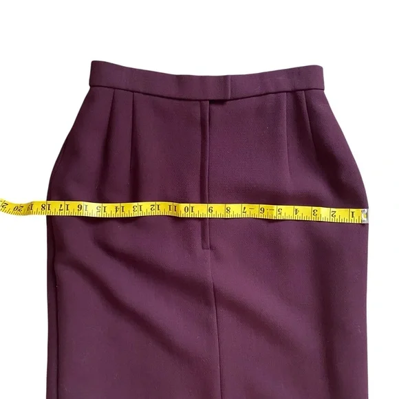 NWOT 90’s Purple Patricia Rhodes LONG PLEATED PENCIL BUBBLE HEM Maxi Skirt 4 - Picture 8 of 10